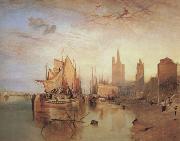 Joseph Mallord William Turner Cologne,the arrival lf a pachet boat;evening (mk31) Sweden oil painting reproduction